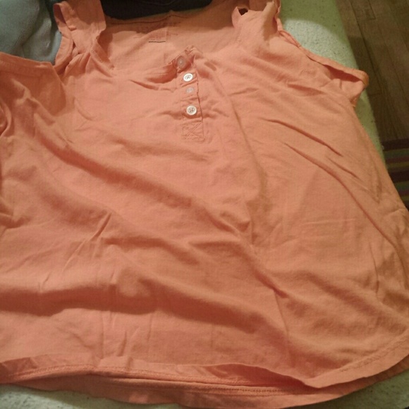 Coral pajama tee