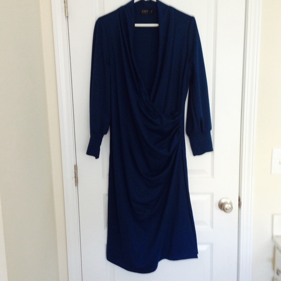 Igigi dark teal draped dress