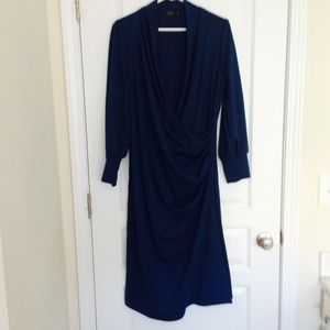 Igigi dark teal draped dress