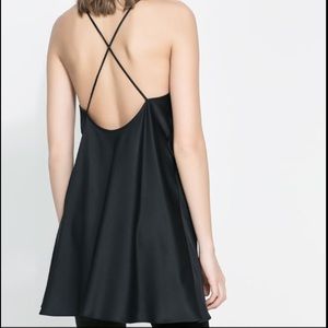 Zara Open Back Slip Dress