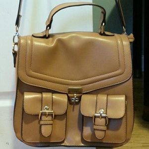 Just Fab Tan  Handbag w/ Shoulder Strap