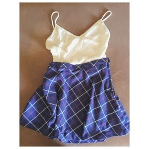 Pleated Plaid Skirt