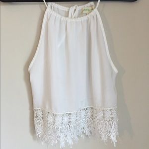 Staring At Stars Tunnel Crochet-Trim Tank Top