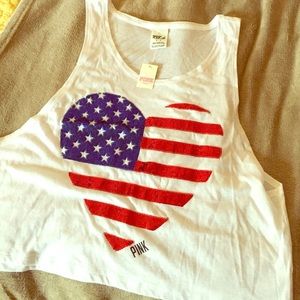 Victoria's Secret pink sequin muscle shirt