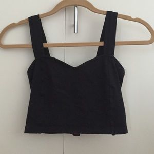 Black short top w caged style back