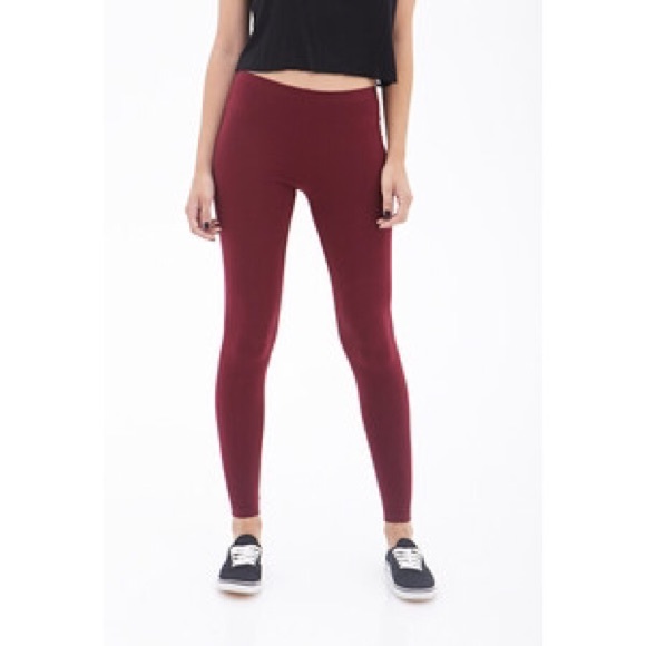 Forever XXI Maroon leggings
