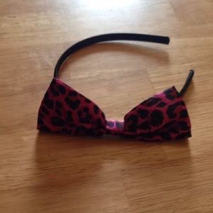 Bow headband leopard