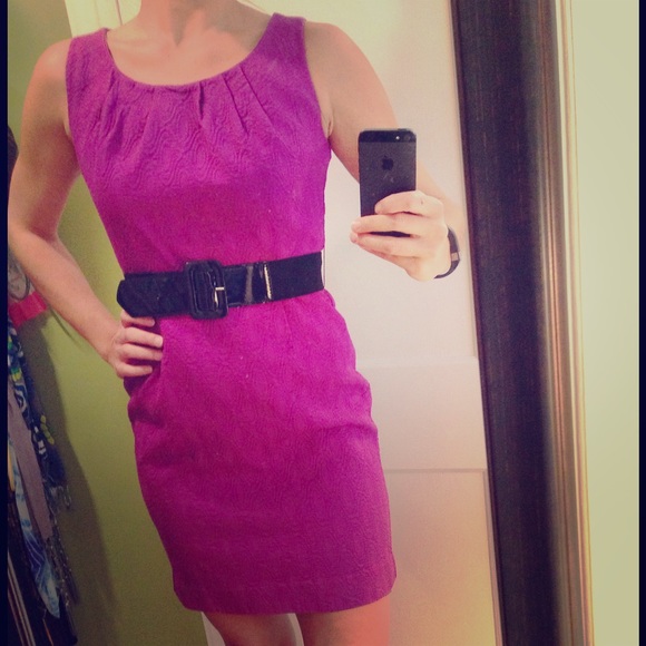 Magenta textured dress