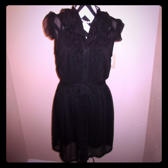 Dresses - Black Ruffle Dress💖 SOLD Dresses - Black Ruffle Dress💖 SOLD