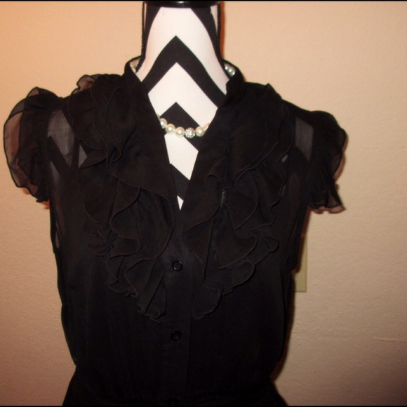Dresses - Black Ruffle Dress💖 SOLD Dresses - Black Ruffle Dress💖 SOLD