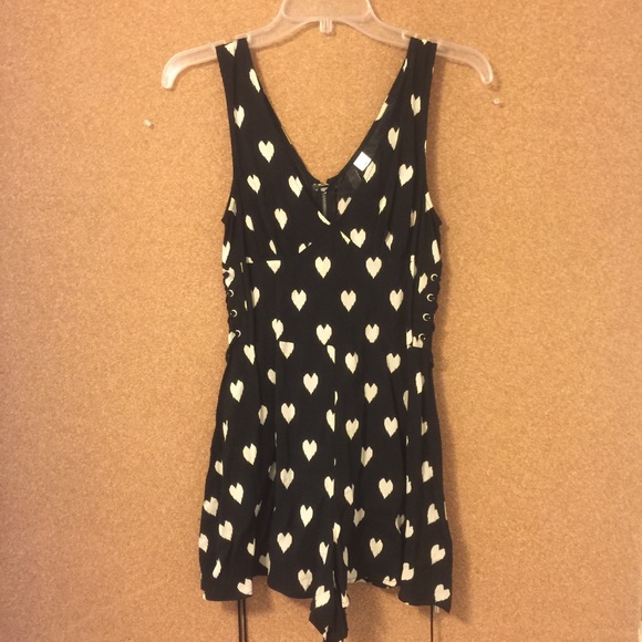 Heart print Romper
