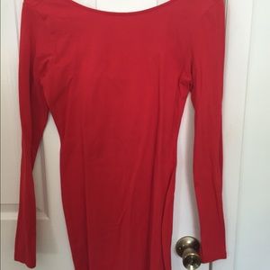 Forever 21 Red Long Sleeve Body Con Dress