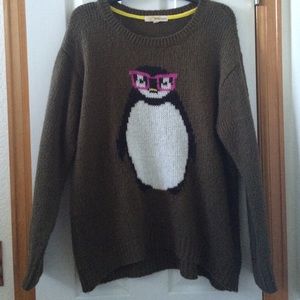 Green penguin sweater