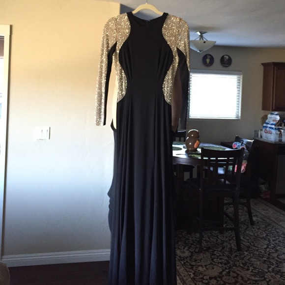 Black full length sparkly prom dress *STILL AVAIL*