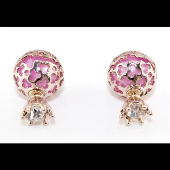 ️️Pink Tribal Earrings