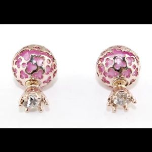 ️️Pink Tribal Earrings