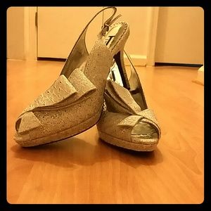 Silver sparkly shoes