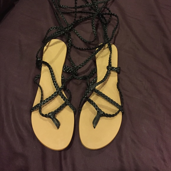 Braided Gladiator Sandals