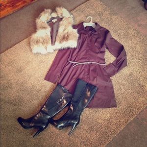 Cute Express dress button up collar shirt style