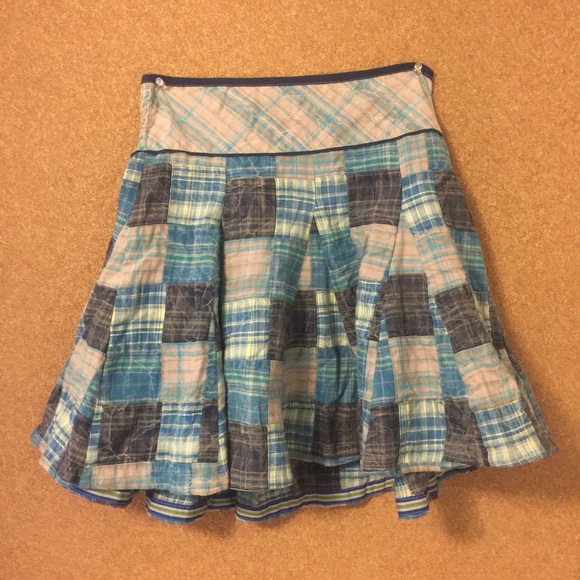 Free people plaid circle skirt