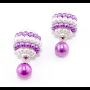 Purple Tribal Earrings