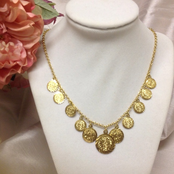 JewelryByShari Jewelry - 🌺14K Gold Coin SOLD NECKLACE  🎉🎈HOST PICK!🌺🎉