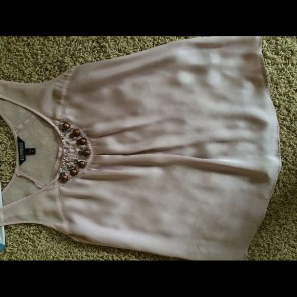 Express pink top with jewel detail - Picture 1 of 2