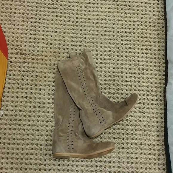 Genuine leather nine west boots.