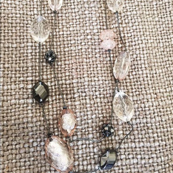 NY&Co mixed metal long necklace