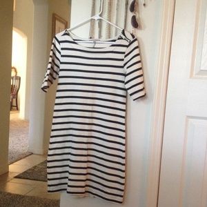 GAP adorable black and cream striped tunic dress