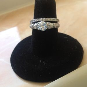 NWT sterling silver/18K white gold plating rings-6