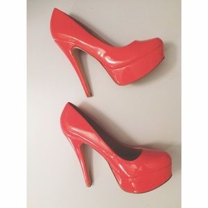 Aldo coral patent heels