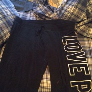 VS Pink cropped sweats