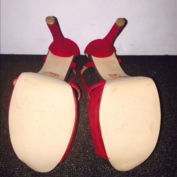 Suede heel with platform size 8 only worn once