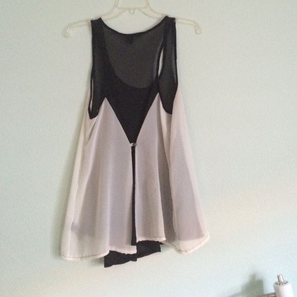 Black and white sheer tank top.