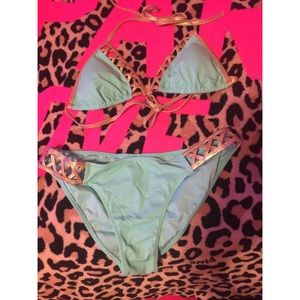 VS turquoise and gold bikini