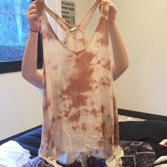 Tie dye splotched tank top