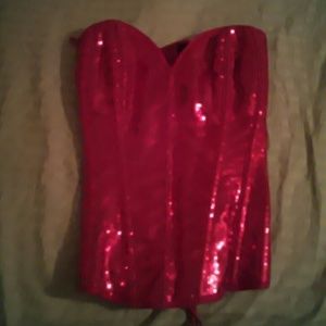 Freedom's of Hollywood red corset