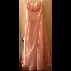 Light pink prom dress