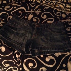 Plain blue jeans shorts