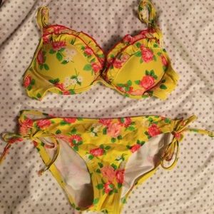 Push up floral bikini