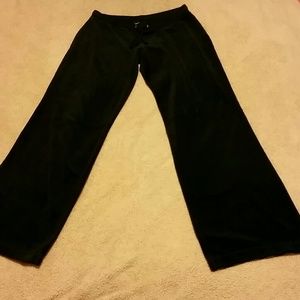 MODA INTERNATIONAL black velour pants XS