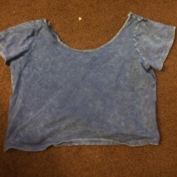 Cropped forever 21 blue top