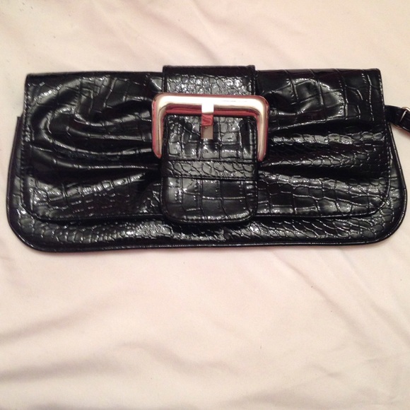 Black Croc Print Wristlet 🎉Sale🎉