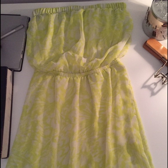 Light Yellow Strapless Dress