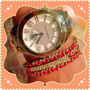 Red/ ivory wrap around bracelet