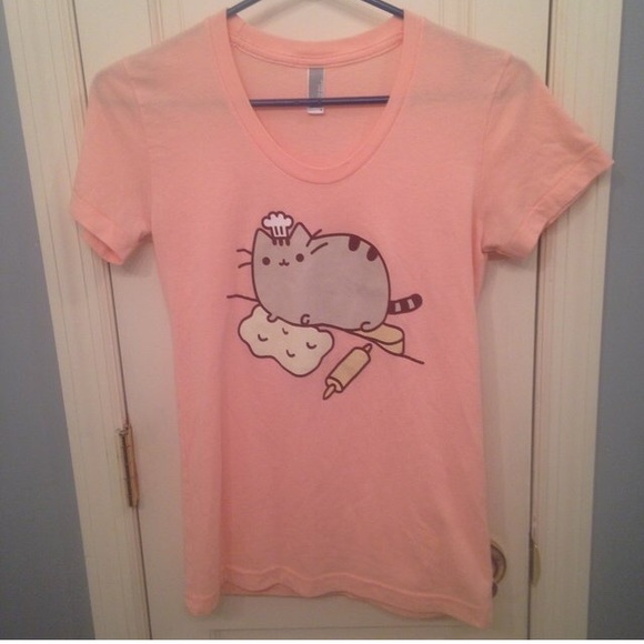 Pusheen print on American Apparel tee