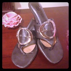 Gorgeous silver sandals/Dr Scholls