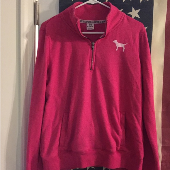 VS PINK HALF ZIP