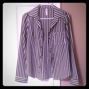 Black and White Stripped Blouse